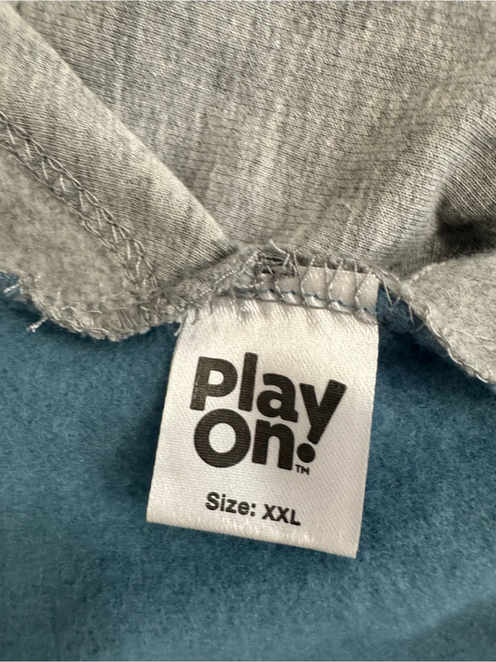 Play On! XXL Dog Hoodie Shirt “Wake Up and Be Awesome” Blue Gray Pet Apparel